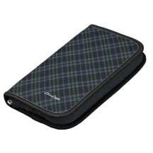 Plaid Pattern Blue Green Rickshaw iPhone Folio Planner