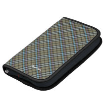 Plaid Pattern Blue Rickshaw iPhone Organizer
