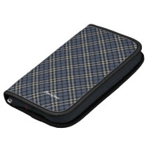 Plaid Pattern Blue Rickshaw iPhone Organizer