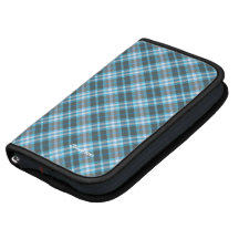 Plaid Pattern Blue Rickshaw iPhone Folio Planner