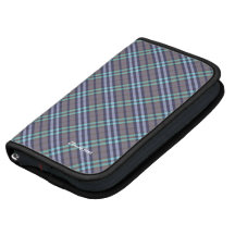 Plaid Pattern Blue Rickshaw iPhone Organizers