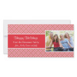 Plaid Pattern Christmas Photo Card