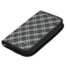 Plaid Pattern Gray Rickshaw iPhone Organizer