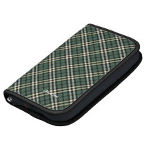 Plaid Pattern Green Rickshaw iPhone Folio Planners