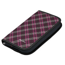 Plaid Pattern Raspberry Rickshaw iPhone Organizers