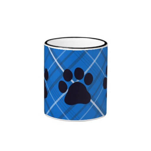 Plaid Paw Print Mug