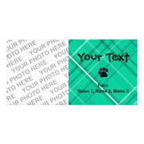 Plaid Paw Print Picture Card