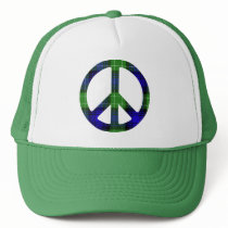 Plaid Peace Symbol hats by original_designs Plaid Peace Symbol hats