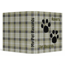 Plaid pet records binder by DizzyDebbie Plaid pet records binder