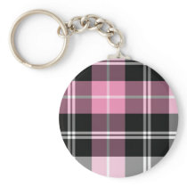 Plaid pink key chains