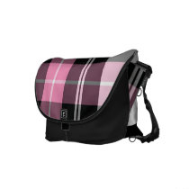 Plaid pink commuter bag