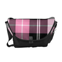 Plaid pink commuter bag