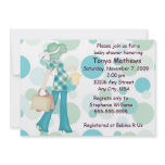 Plaid Polka Dot Baby Shower Invitation (CA)
