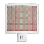 Plaid red, pink and green night light