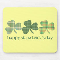 Plaid Shamrocks St. Pat's Day Tees and Gifts Mouse Mat