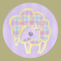 Plaid Sheep stickers