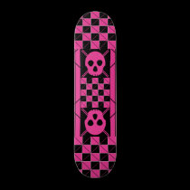 Plaid & Skulls Skateboard