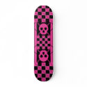 Plaid & Skulls Skateboard by melhi_ Plaid & Skulls Skateboard