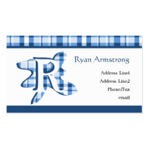Plaid Splash Profile Card: Blue Business Card