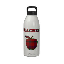 Plaid Teacher's Apple Water Bottle water bottles