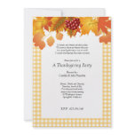 Plaid Thanksgiving Party Invitation