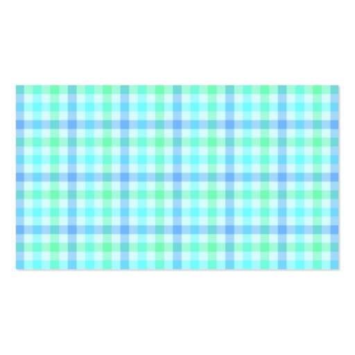 Plaid Turquoise Cowboy Business Card Templates (back side)