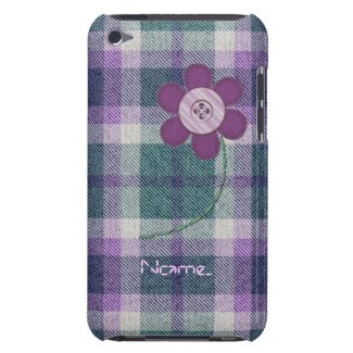 Plaid With Flower iPod Touch Case