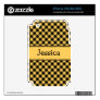 This iPhone skin can be CUSTOMIZED by YOU.Simply click on the "Customize It " button right below the products image. From there you will be able to add text, change the font, font color, move the text around and add images of your own Have fun creating your one of a kind product. Plaid Yellow/Black iPhone 2G/3G/3GS Skin
