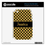 This iPhone skin can be CUSTOMIZED by YOU.Simply click on the "Customize It " button right below the products image. From there you will be able to add text, change the font, font color, move the text around and add images of your own Have fun creating your one of a kind product. Plaid Yellow/Black iPhone 2G/3G/3GS Skin