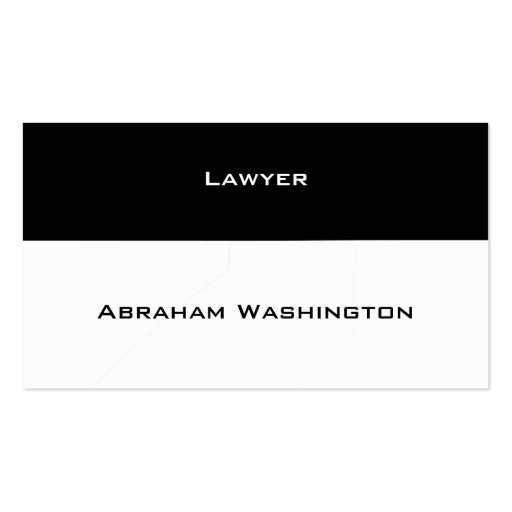 Plain and Simple Business Card  - Black and White