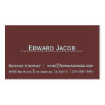 Plain and simple two tone attorney business card