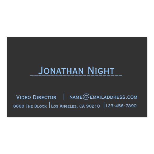 Plain and simple two tone business card (front side)