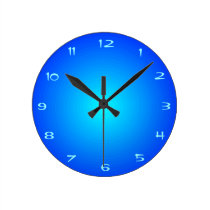 Plain Aqua/ Blue Illuminated > Kitchen Clocks at Zazzle