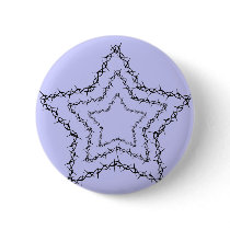 Plain barbwire star button by marcya7 Plain barbwire star button