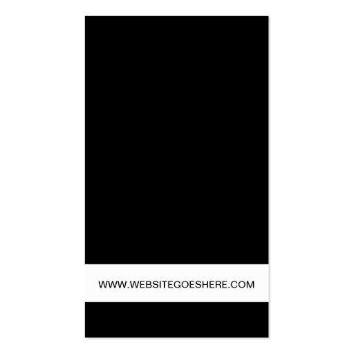 plain black and white business card (back side)