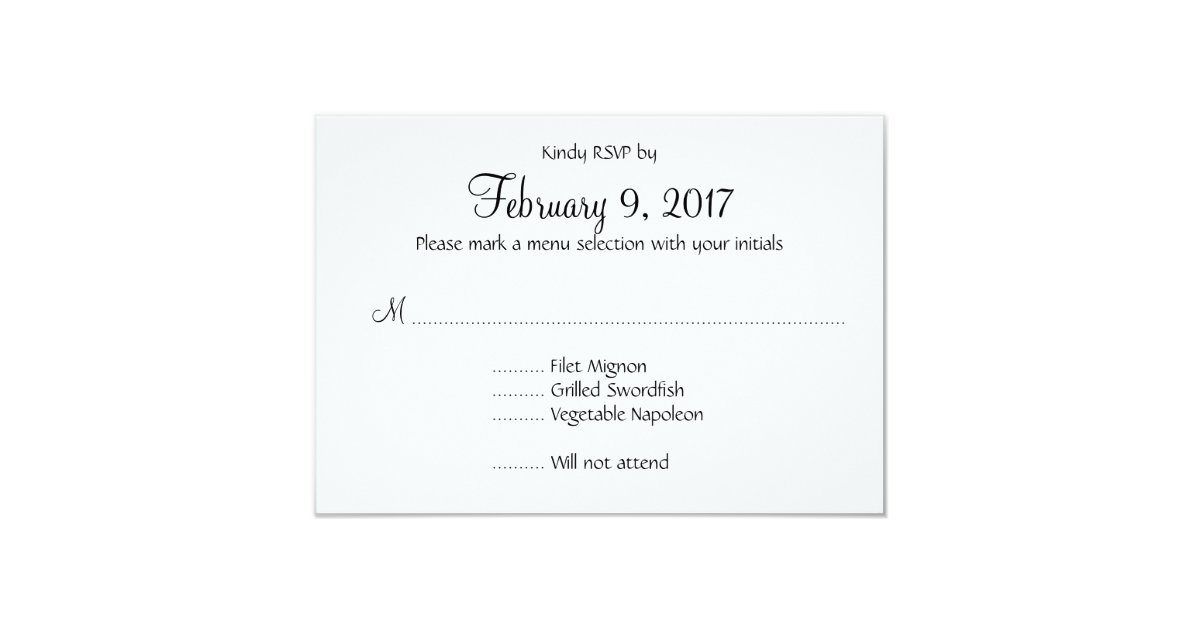 plain rsvp cards