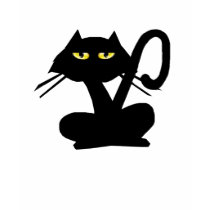 Plain Black KittyT-Shirt