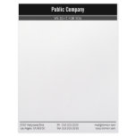 Plain black modern elegant letterhead #2