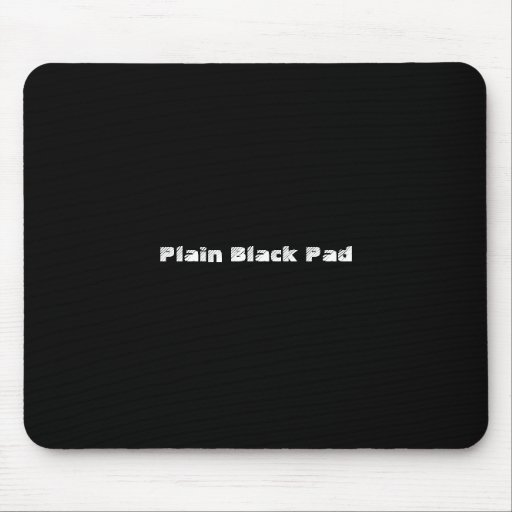 Plain Black Pad Mouse Pad Zazzle