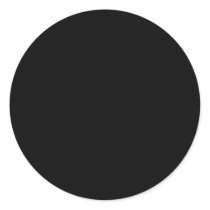 Plain black to personalize round sticker