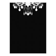 Plain Blank Black Grand Ballroom Custom Invitations