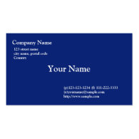 plain blue business card