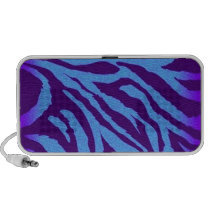 Plain Blue/Indigo Zebra Print Speaker speakers