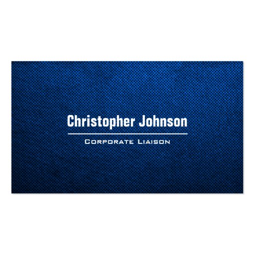 Plain Blue Modern Professional Business Card (front side)