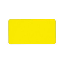 Plain bright yellow solid background blank FFEF00 Address Label