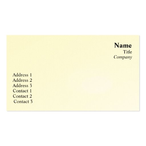 Plain  - Business Business Card (front side)