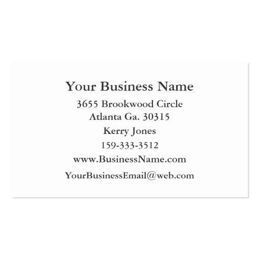 Plain Business Card (front side)