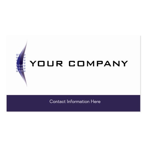 Plain Business Card Logo Blue (front side)