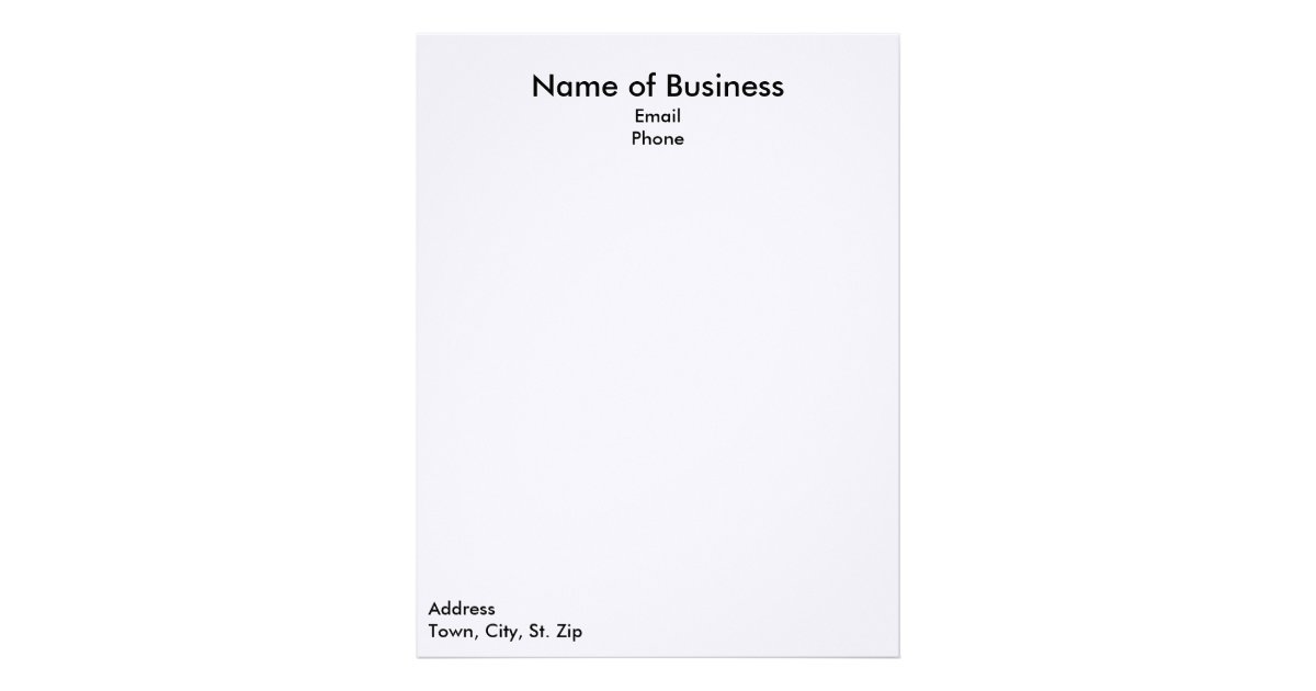 plain business letterhead template plain business letterhead zazzle plain business letterhead template plain business letterhead zazzle