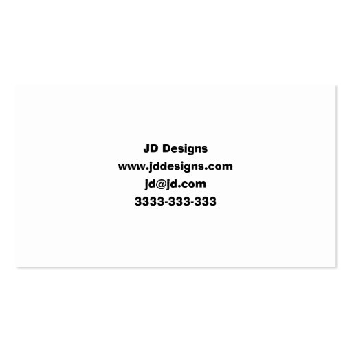 Plain businesscards business card template (back side)